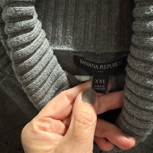 Banana Republic Charcoal Cowl Neck Sweater - Picture 3 of 4